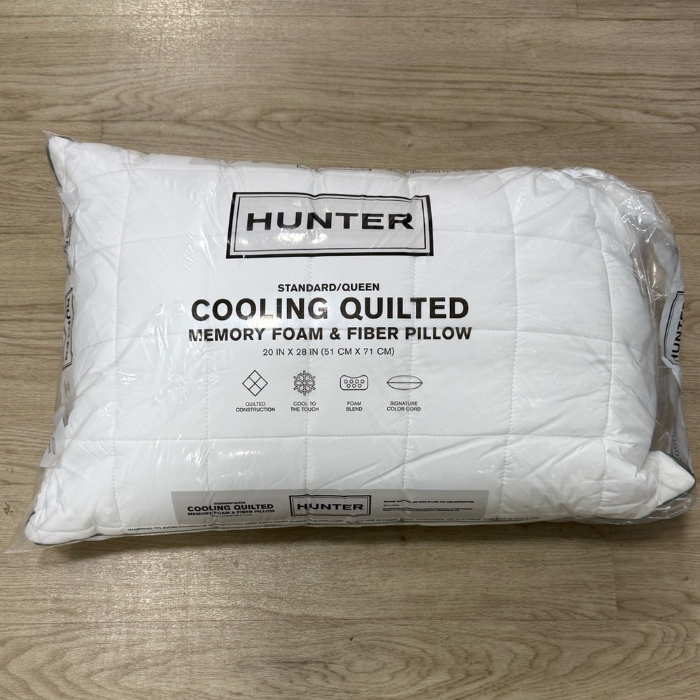 Hunter Cooling QUILTED MEMORY FOAM & FIBER PILLOW